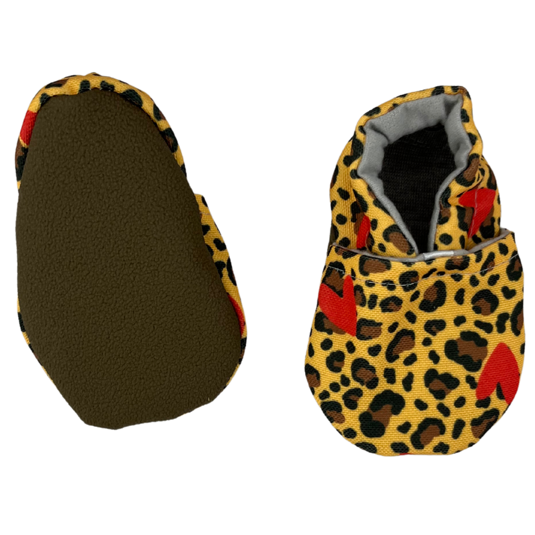 Cheetah top baby shoes