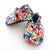 Spring Flowers Watercolor on White Soft Rubber Sole Vegan Washable Baby Shoes that Don't Fall off