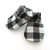 Black and White Buffalo Check Eco-Friendly Washable Baby Shoes