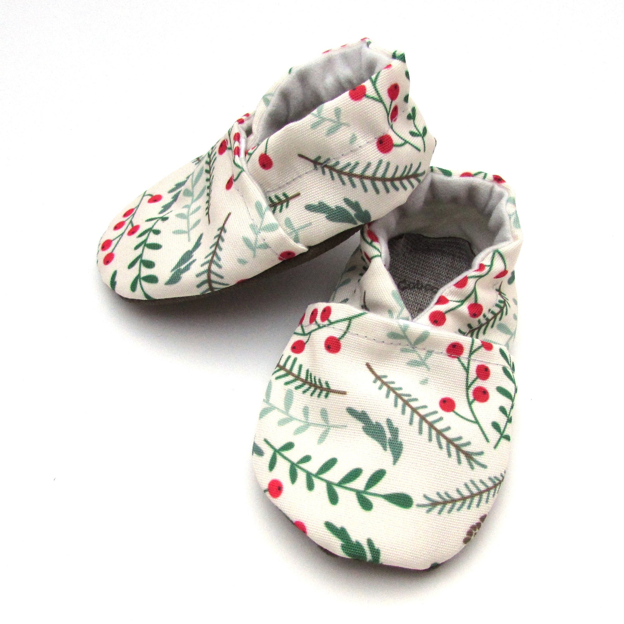 Winter Foliage Eco-Canvas Washable Soft Sole Baby and Toddler Shoes