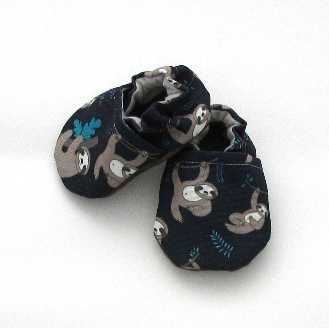 Blue Sloth Baby Shoes that Stay On Sloth Shoes