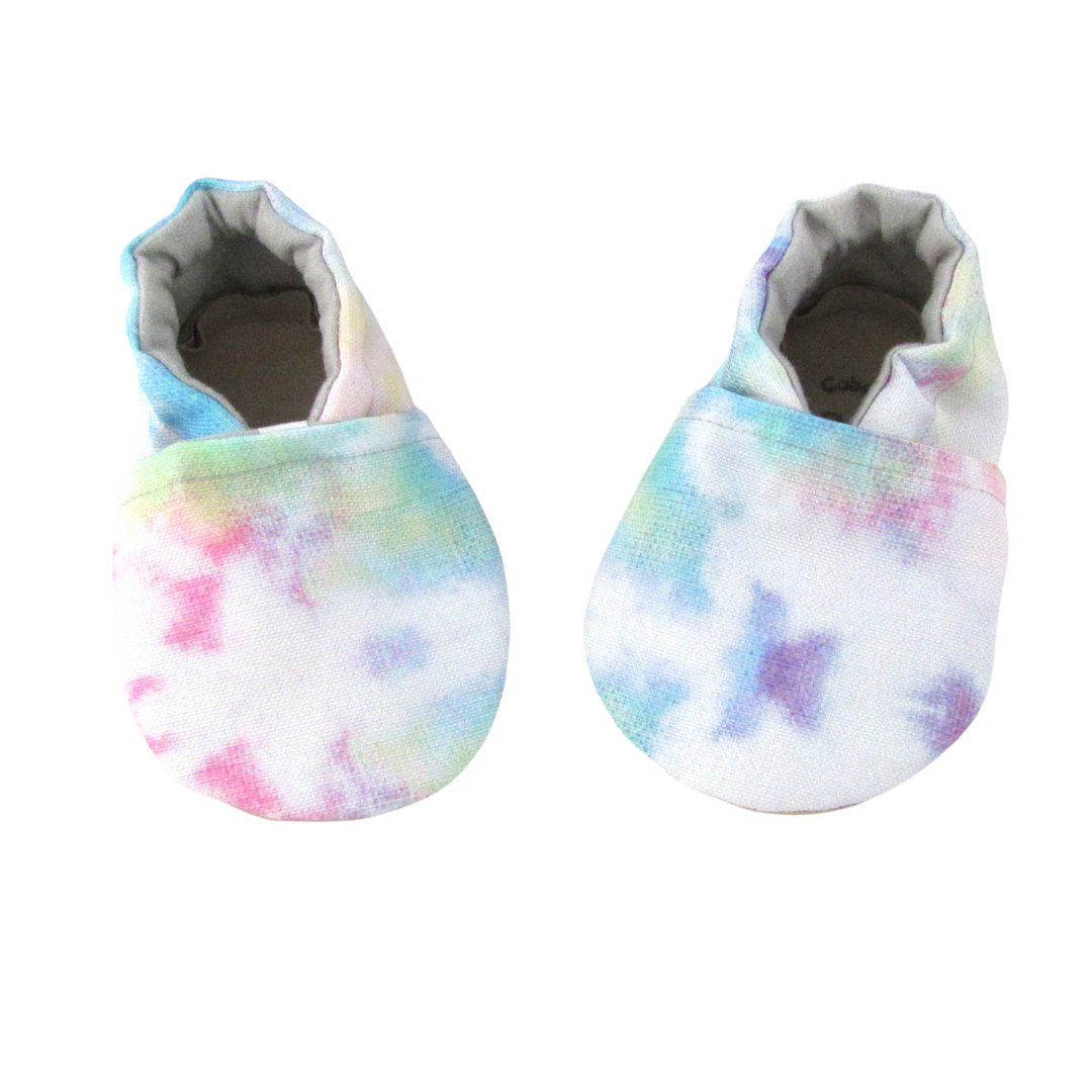 Ice Dye Rainbow Baby Swim Shoes for wide feet Cabooties