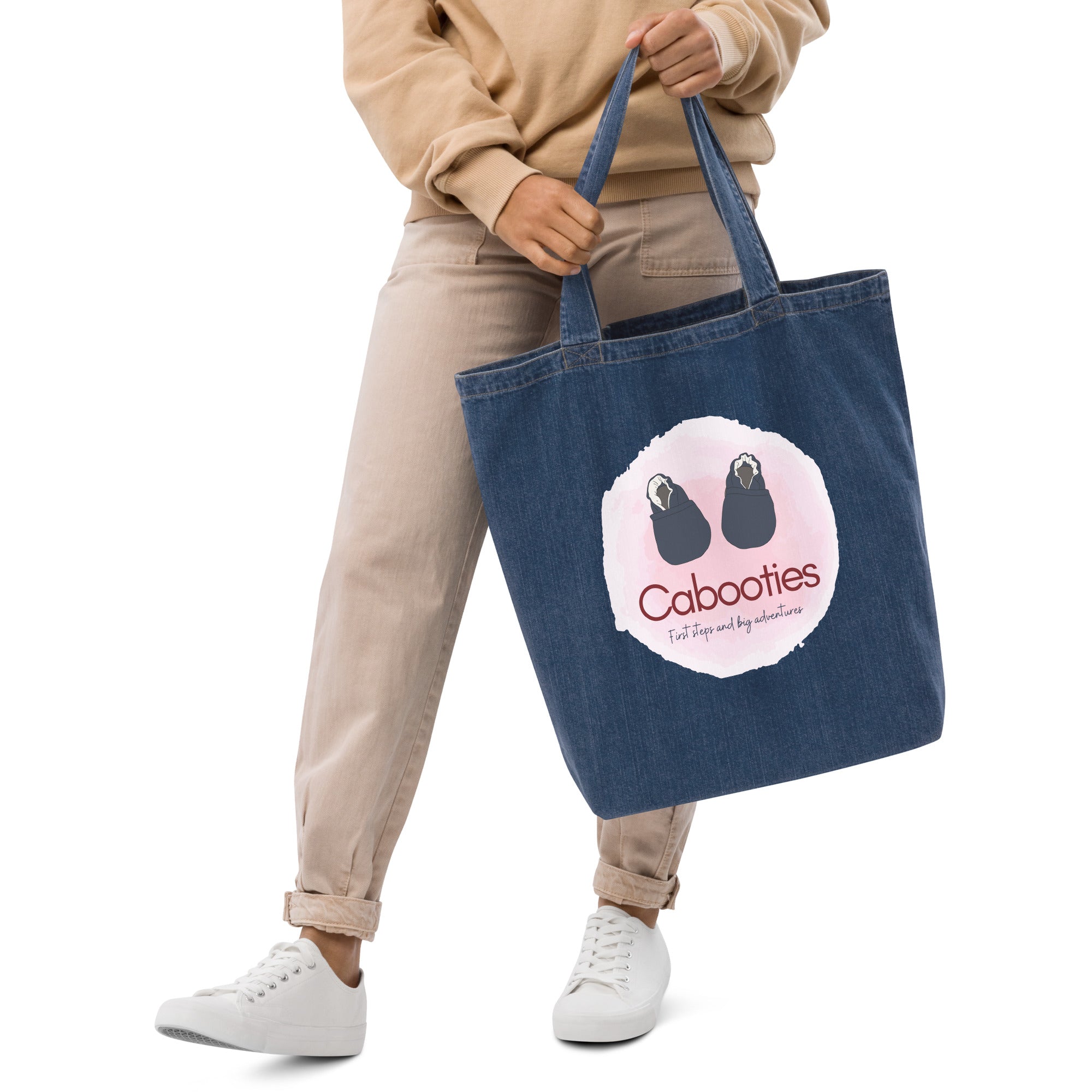 Cabooties Logo Organic Denim Tote Bag